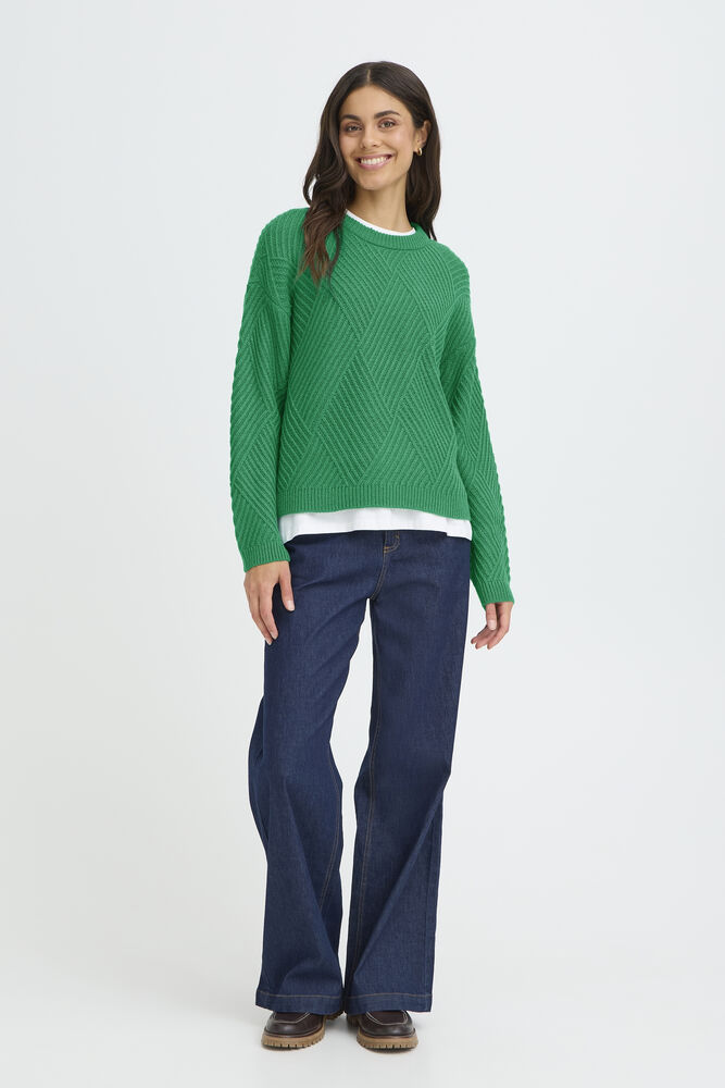 FRANSA Crew Neck Jumper - Green