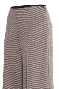 ICHI Kate Twillish Wide Leg Trouser - Brown/Almond