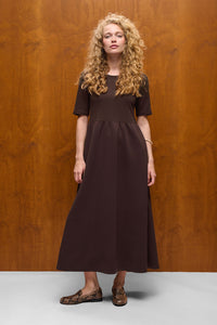 CULTURE Hilde Chabrina Rib Dress - Brown