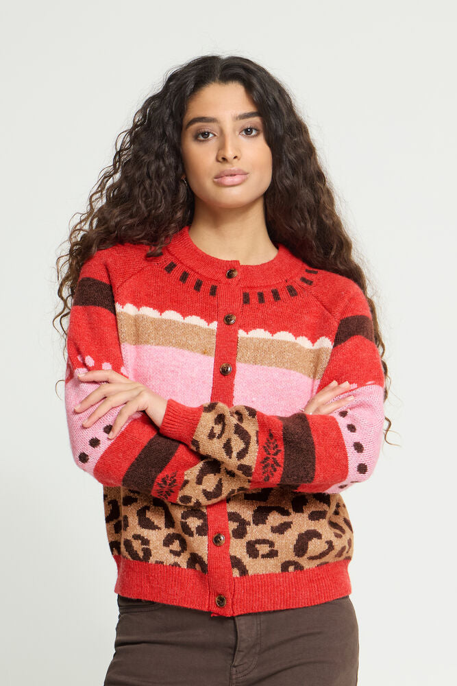 ICHI Livoni Multi-Colour Cardigan