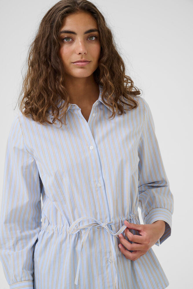 CULTURE Elia Striped Shirt - Blue