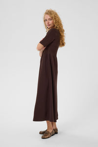 CULTURE Hilde Chabrina Rib Dress - Brown