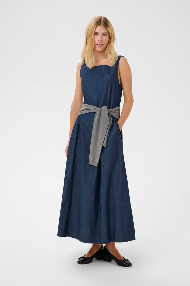 CULTURE Mone Michelle Long Dress - Dark Denim