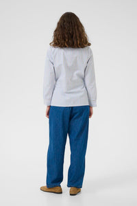 CULTURE Elia Striped Shirt - Blue
