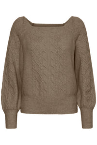 ICHI Liyanna Jumper - Taupe