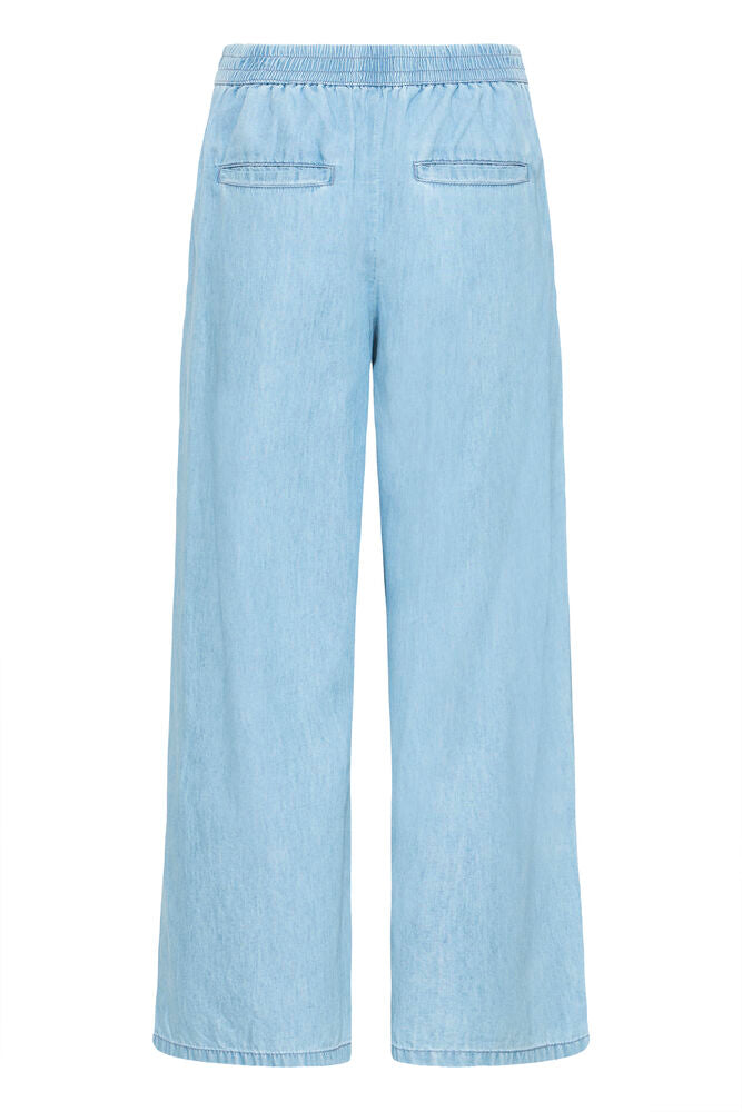 ICHI Barcy Carrot Leg Pants - Light Blue