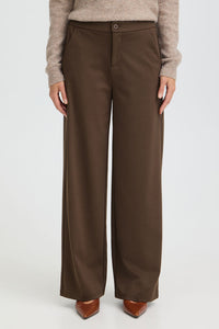 FRANSA Wide Leg Trouser - Brown