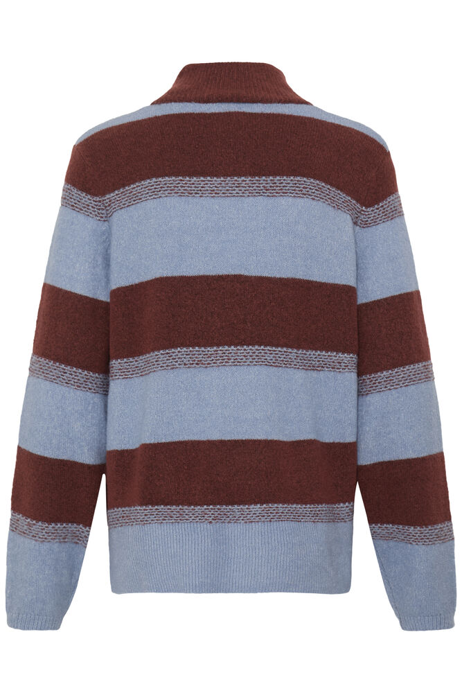 ICHI Edeen Long Sleeve Jumper - Brown Stripe