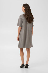 CULTURE Cathlin Check Short Dress - Grey