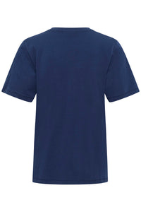CULTURE Bree Gith Sequin Lips T-Shirt - Blue