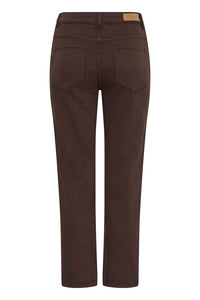 ICHI Ziggy Raven Cropped Jeans - Coffee Bean