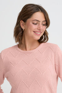 FRANSA Nanni Zig Zag Jumper - Pink