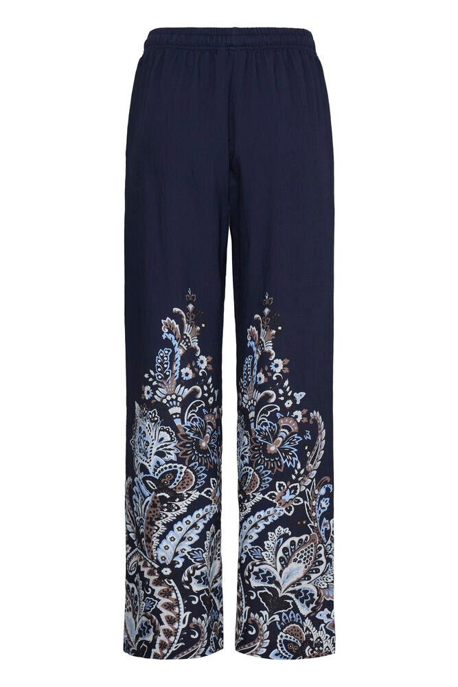 FRANSA Adara Trouser - Navy Print