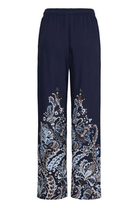 FRANSA Adara Trouser - Navy Print