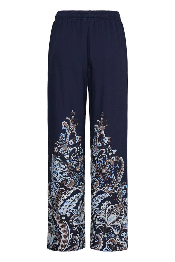 FRANSA Adara Trouser - Navy Print