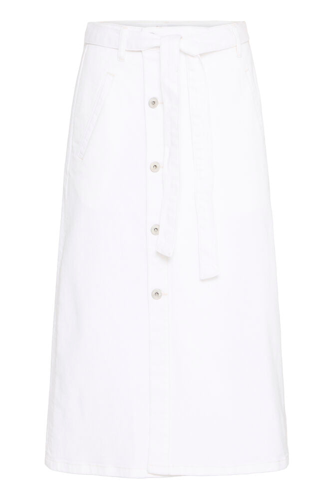 ICHI Ziggy Denim Skirt - White