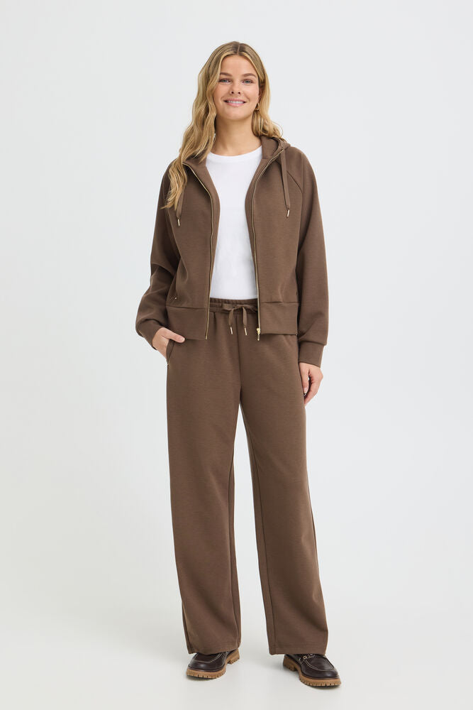 FRANSA Priya Wide Leg Pants - Brown