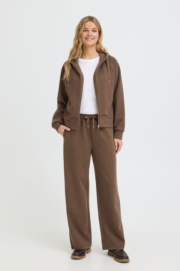 FRANSA Priya Wide Leg Pants - Brown