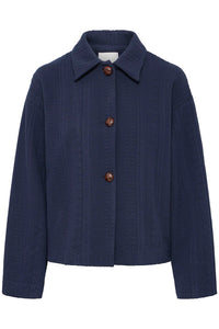 ICHI Kate Cable Jacket - Navy