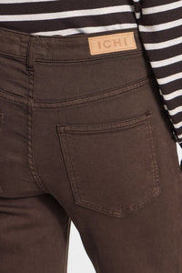 ICHI Ziggy Raven Cropped Jeans - Coffee Bean