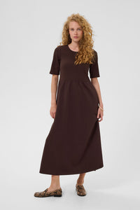 CULTURE Hilde Chabrina Rib Dress - Brown
