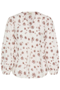 FRANSA Kalia Floral Blouse - White