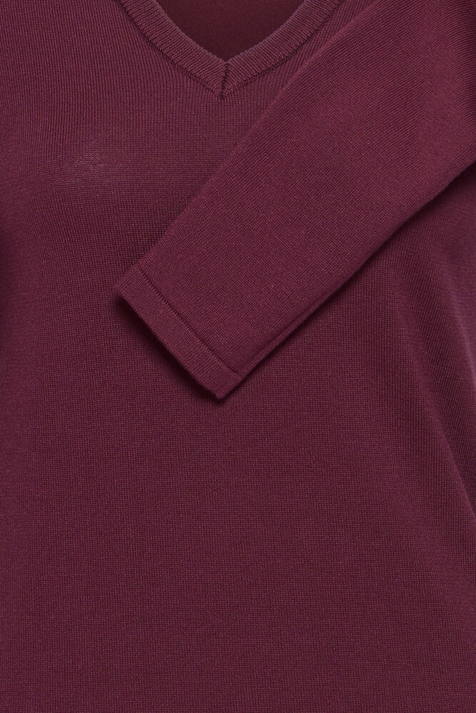 ICHI Luls V-Neck - Burgundy