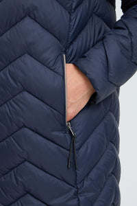 FRANSA Bapadding Quilted Jacket - Navy