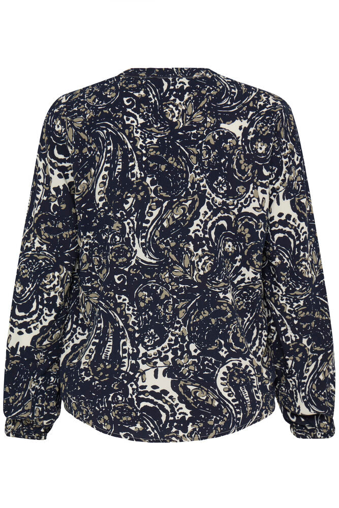 FRANSA Flowa Blouse - Navy Print