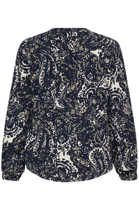 FRANSA Flowa Blouse - Navy Print