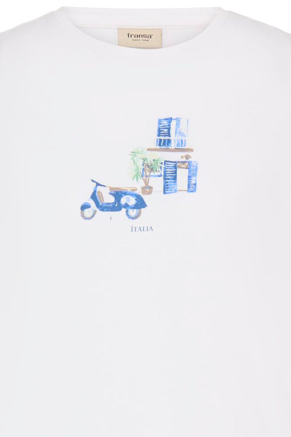 FRANSA Finley Italia Cotton T-Shirt - White
