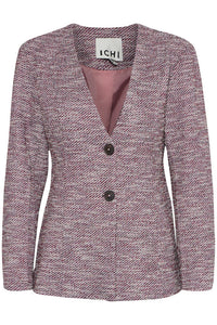 ICHI Ruti Checle Blazer - Pink Berry