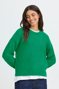 FRANSA Crew Neck Jumper - Green
