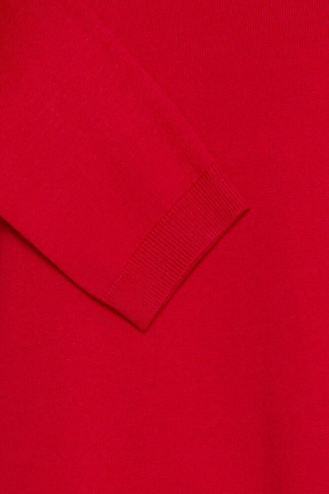 FRANSA Zubasic Round Neck Jumper - Red