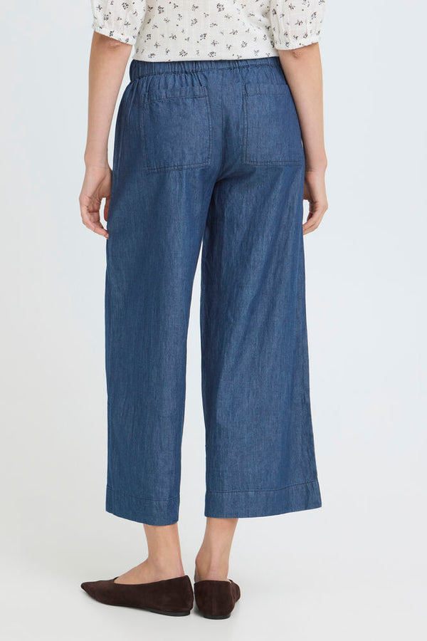 FRANSA Wide Leg Culotte - Denim
