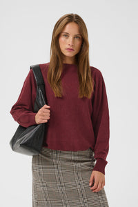CULTURE Annemarie Batwing Jumper - Chocolate Truffle