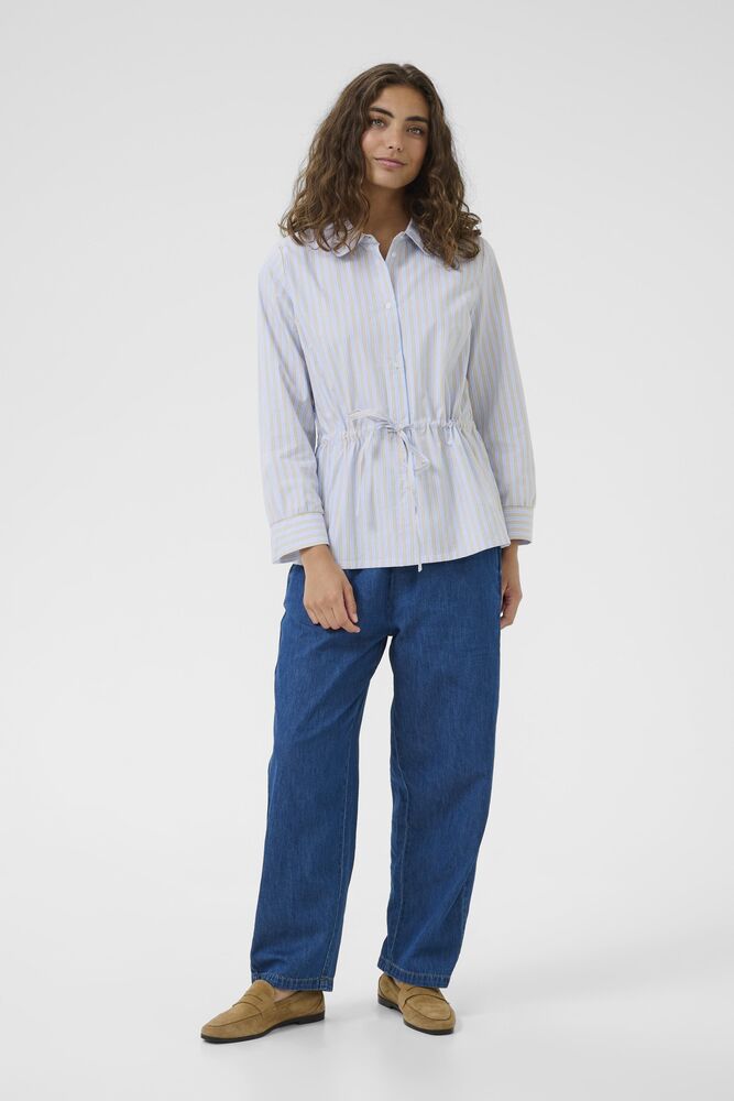CULTURE Elia Striped Shirt - Blue