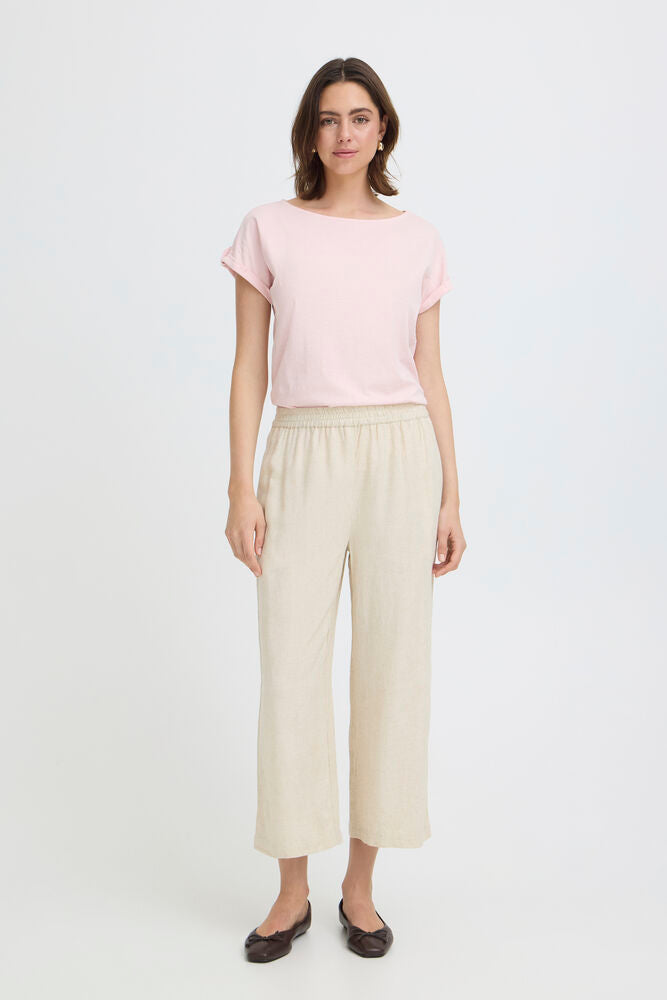 FRANSA Jett Wide Leg Culotte Pants - Stone