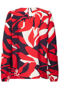 FRANSA Ariana blouse - Red Print