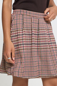 ICHI Kate Check Short Skirt