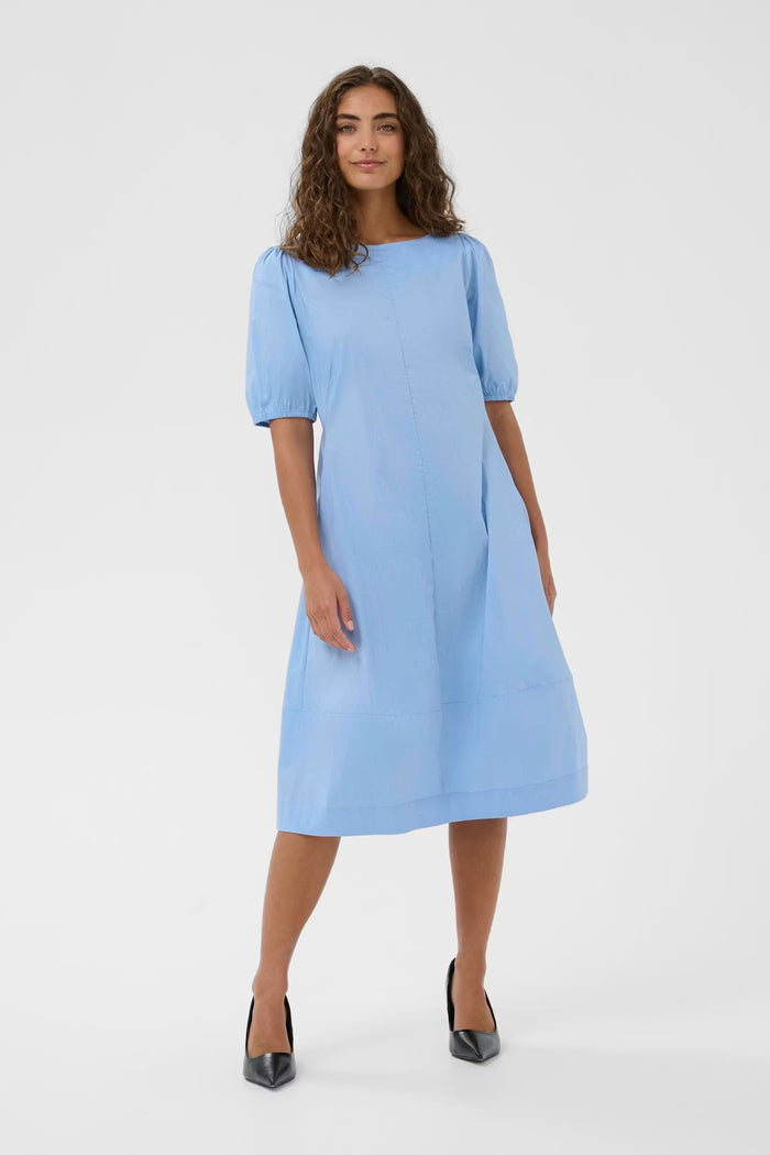 CULTURE Antoinette Short Sleeve Dress- Blue