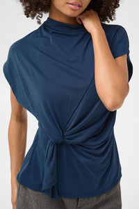 CULTURE Philla Short Sleeve Blouse - Blue
