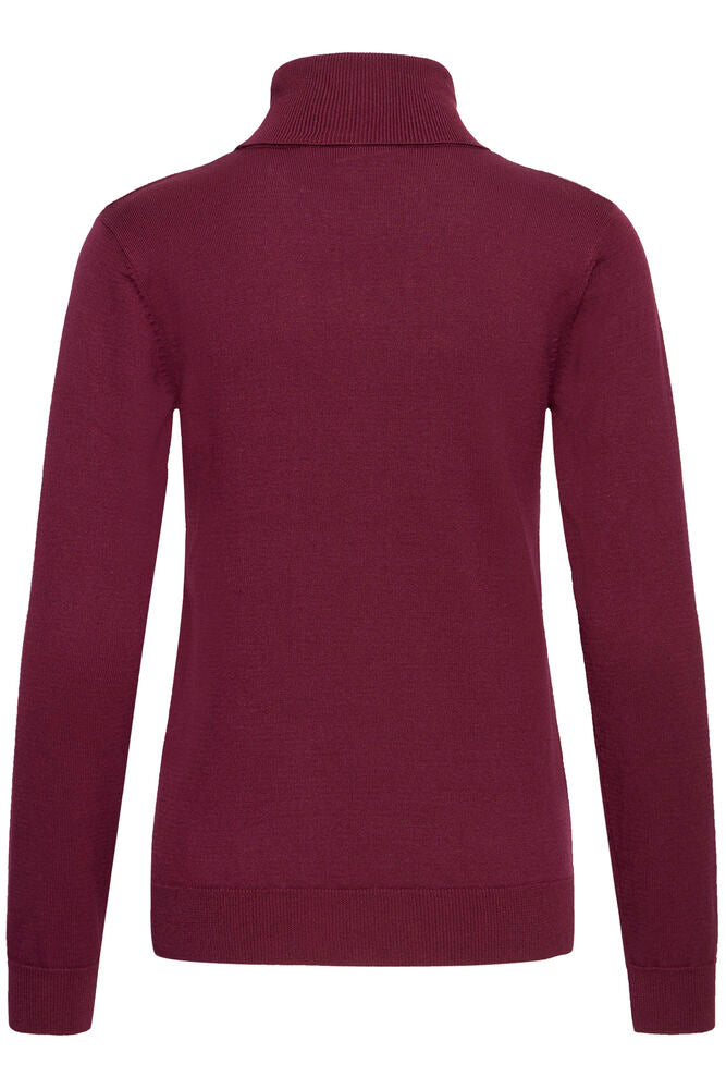 ICHI Luls Turtleneck Jumper - Burgundy