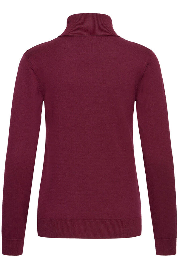 ICHI Luls Turtleneck Jumper - Burgundy