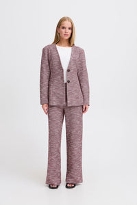 ICHI Ruti Checle Blazer - Pink Berry
