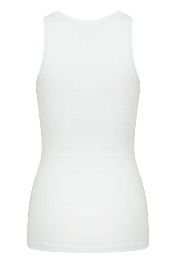 ICHI Zola Plain Tank Top - White