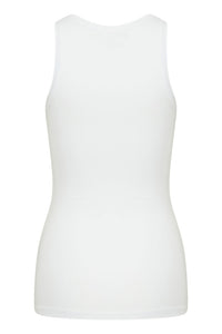 ICHI Zola Plain Tank Top - White