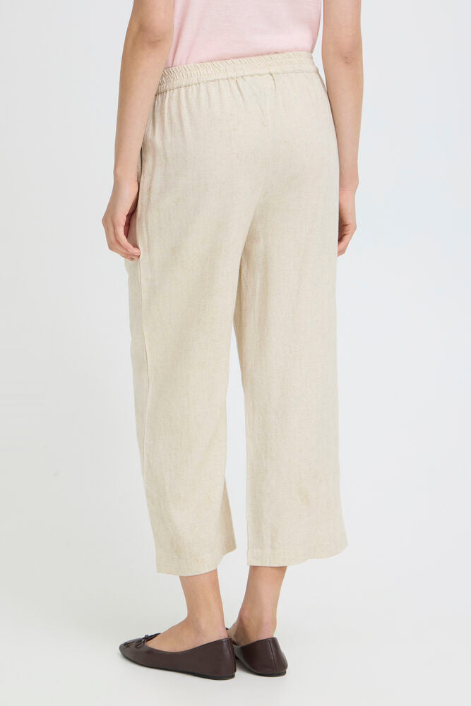 FRANSA Jett Wide Leg Culotte Pants - Stone