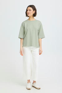 FRANSA Aurora Half Sleeve Sweatshirt - Sage