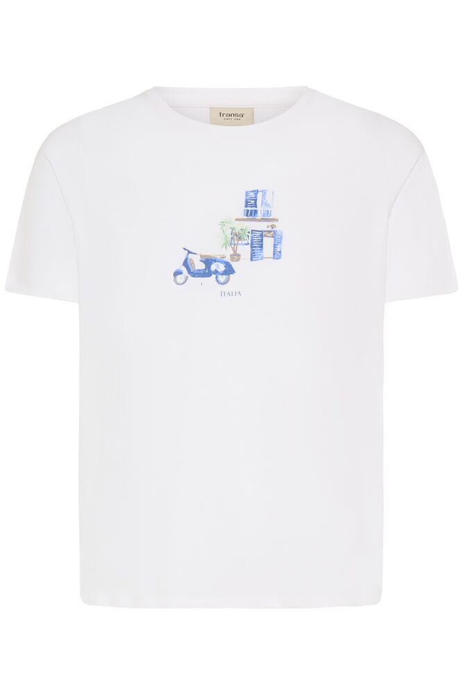 FRANSA Finley Italia Cotton T-Shirt - White